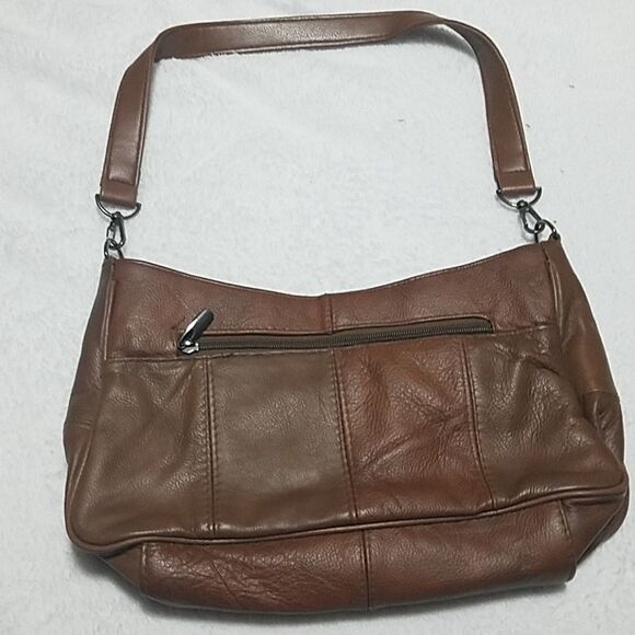 Transetter Brown Leather Shoulder Bag - Picture 2 of 4
